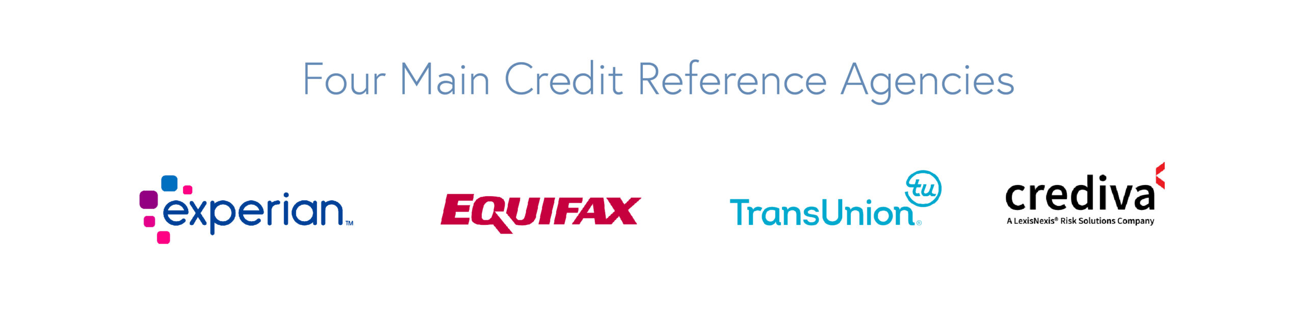logos of UK credit reference agencies