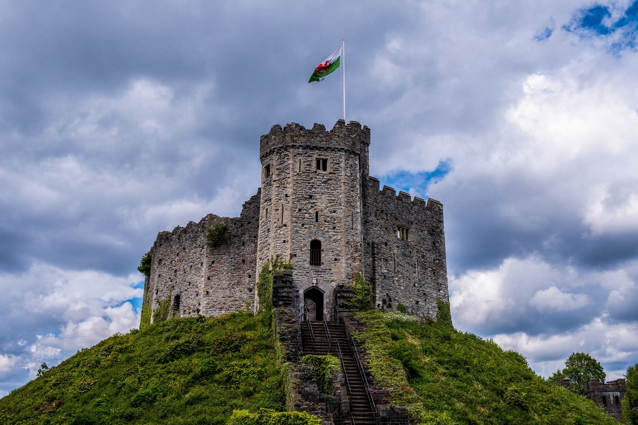 castle on top of hill cardiff