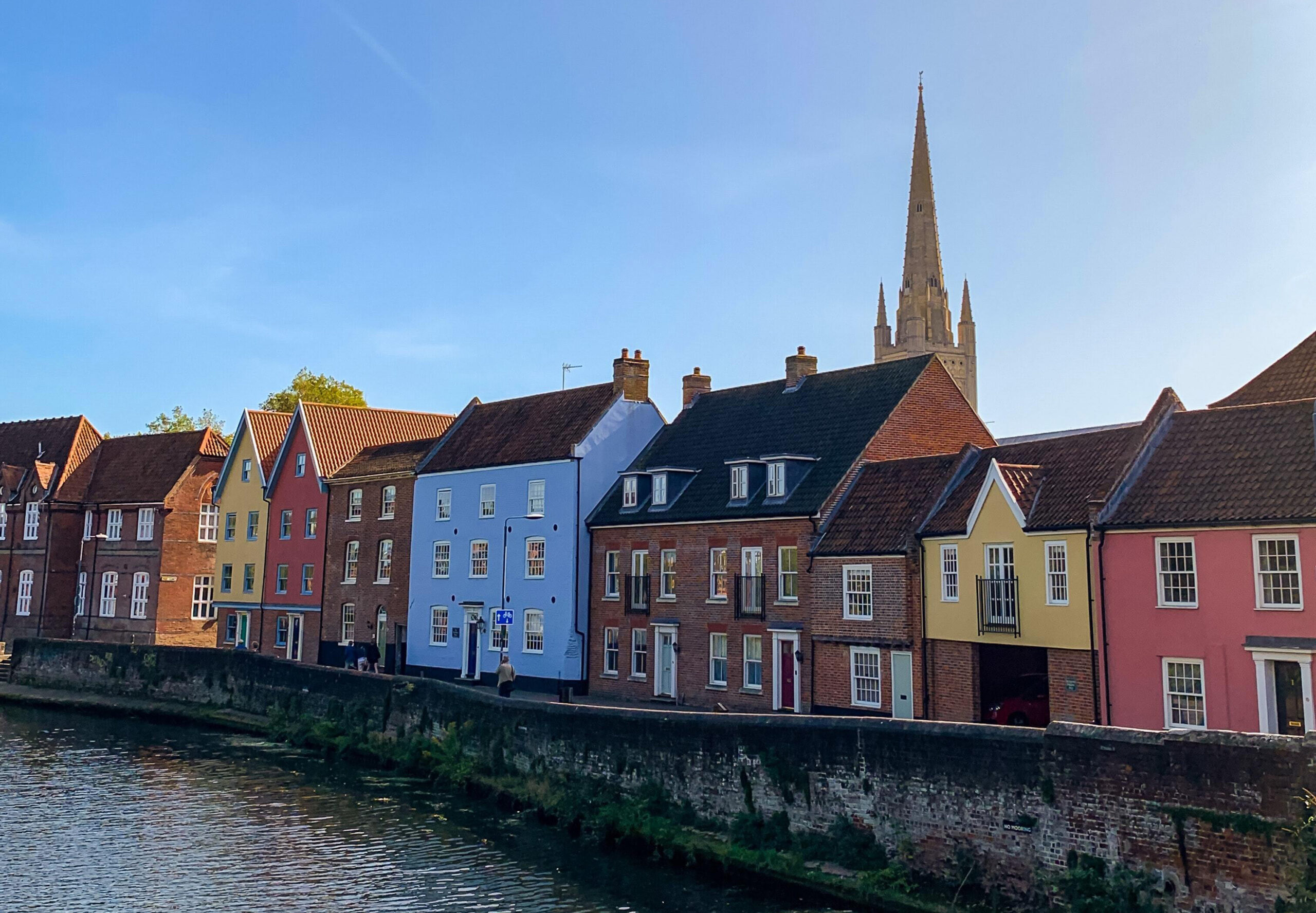 norwich colourful terrace houses