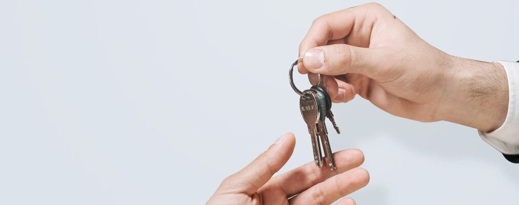 giving person house keys