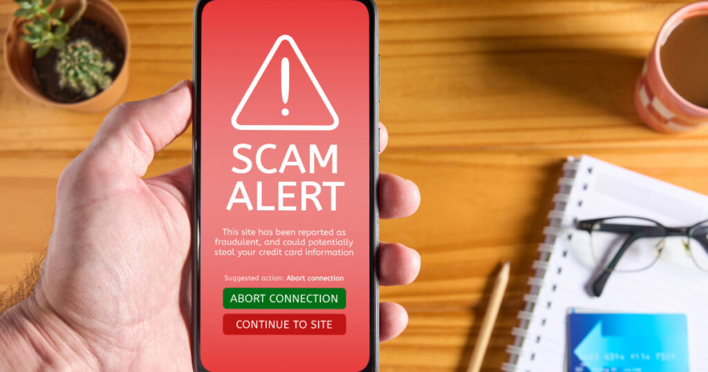 scam alert on phone